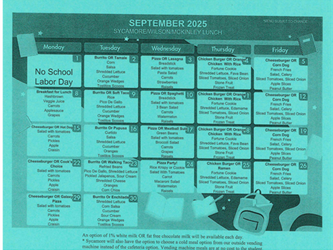 lunch calendar